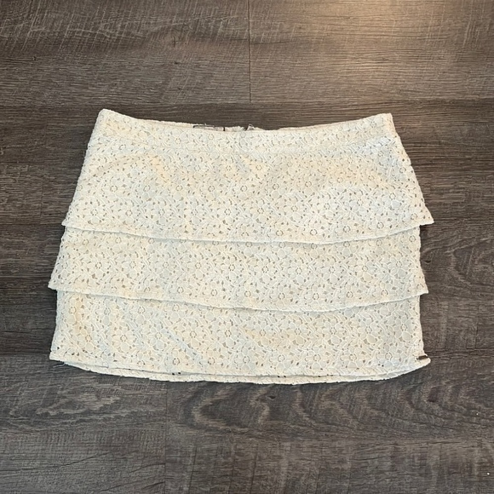 Volcom lace layered mini skirt